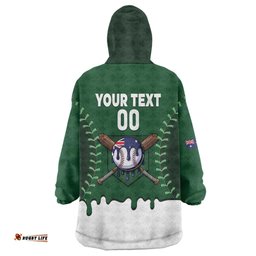 Australia 2026 Baseball Custom Wearable Blanket Hoodie Go Aussie Drip Style LT14
