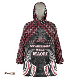 Aotearoa Wearable Blanket Hoodie Proud To Be Maori LT05