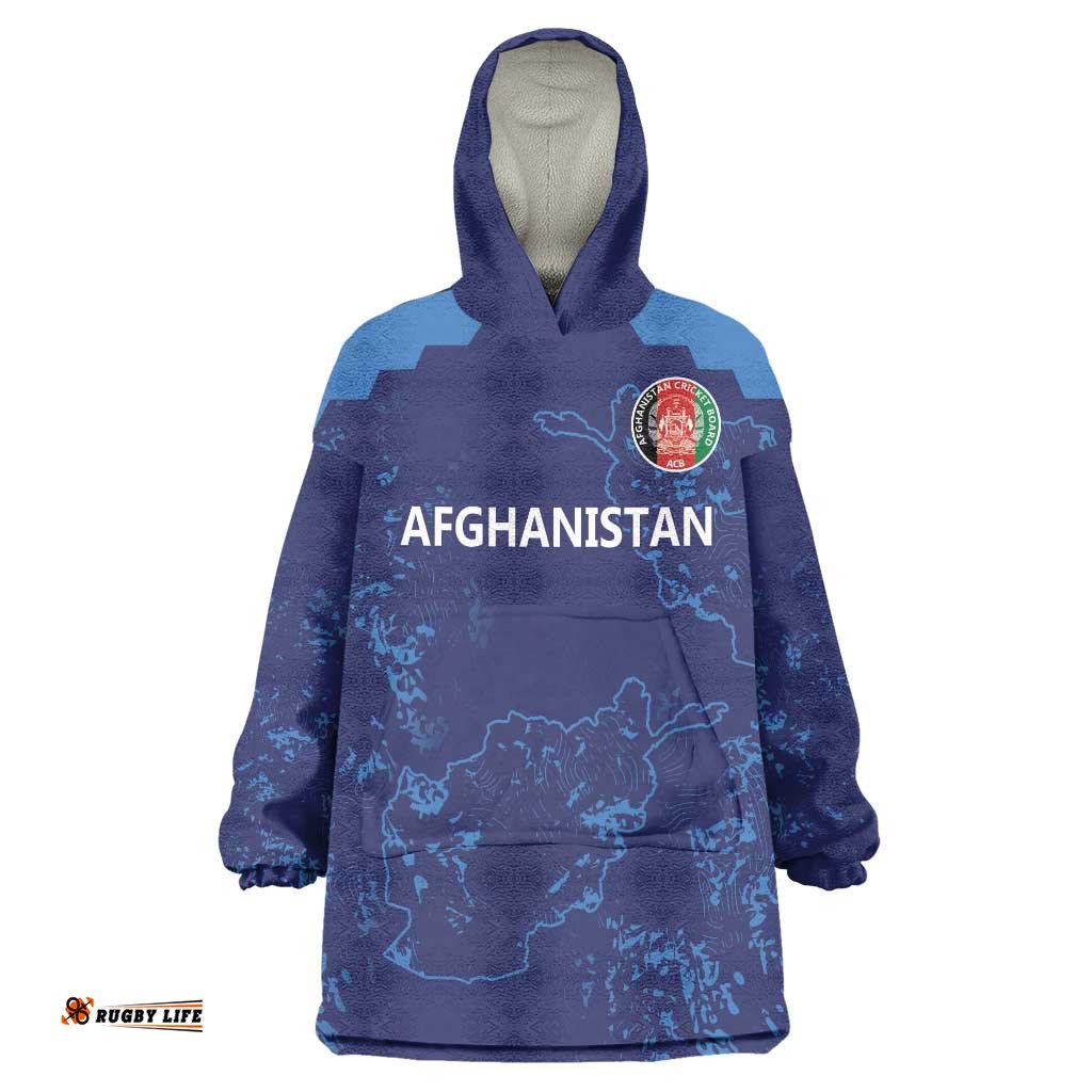 Afghan Atalans Cricket Custom Wearable Blanket Hoodie Afghanistan Map with Sporty Style LT9
