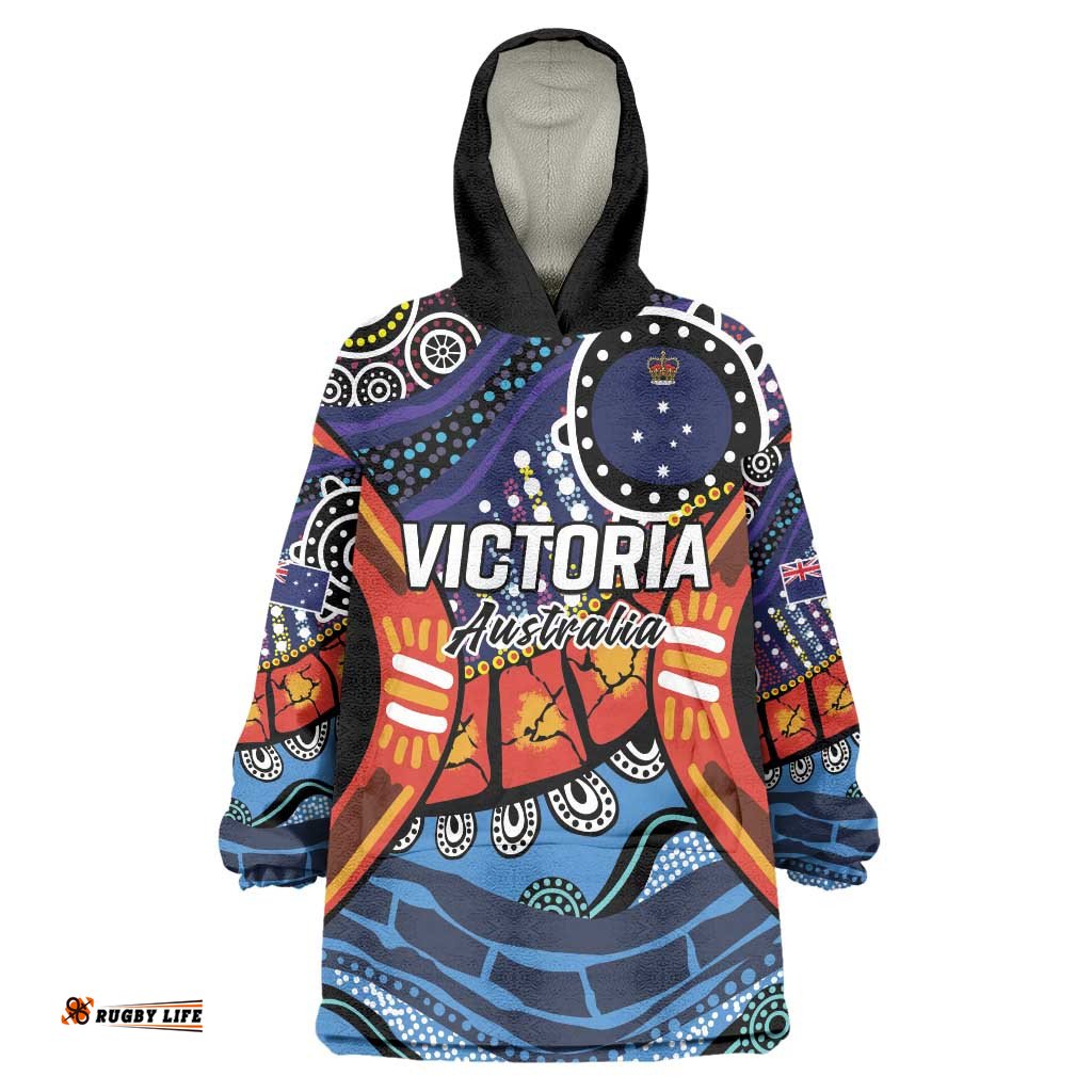 Australia Victoria State Wearable Blanket Hoodie Peace and Prosperity LT9