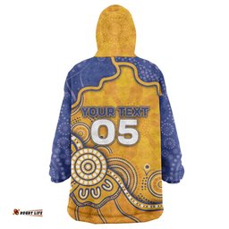 Custom Eagles Football Wearable Blanket Hoodie Aboriginal Dot Art Pattern DT05