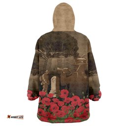 Australia - New Zealand ANZAC Lone Pine Wearable Blanket Hoodie The Last Post LT7