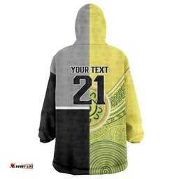 Custom Cricket AUNZ Spirit Wearable Blanket Hoodie Aussie New Zealand Retro Edition LT9