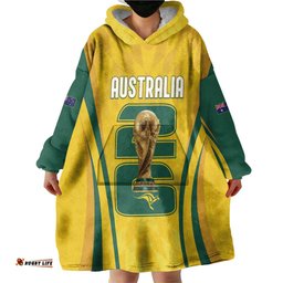 Australia Socceroos Custom Wearable Blanket Hoodie 2026 Forever Golden LT7