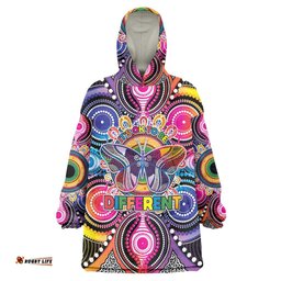 Australia Indigenous Autism Awareness Wearable Blanket Hoodie Its Okay To Be Different LT05