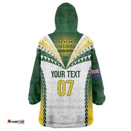 Cook Islands Rugby Custom Wearable Blanket Hoodie Kuki's Aitu Champions LT7