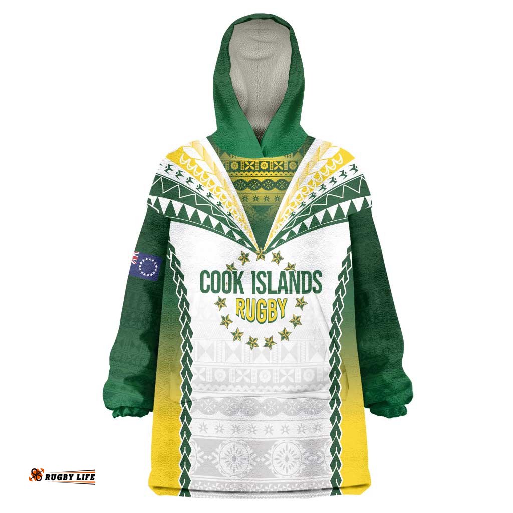 Cook Islands Rugby Custom Wearable Blanket Hoodie Kuki's Aitu Champions LT7