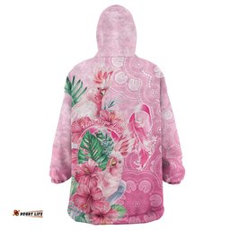 Australia Cockatoos Breast Cancer Wearable Blanket Hoodie Faith Hope Love LT05