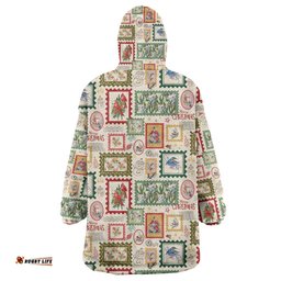 Aussie Birds Christmas La La Land Wearable Blanket Hoodie Beige Vintage Stamp Edition LT9
