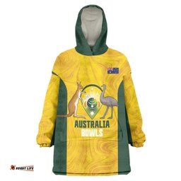 Custom Bowls Australia Wearable Blanket Hoodie Marble National Color LT14