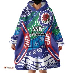 Australia New South Wales Wearable Blanket Hoodie NSW Orta Recens Quam Pura Nites LT9