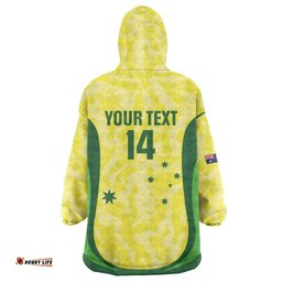 Australia Football Custom Wearable Blanket Hoodie Go Socceroos Grunge Sporty Style LT14