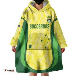 Australia Football Custom Wearable Blanket Hoodie Go Socceroos Grunge Sporty Style LT14