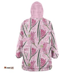 Australia Kangaroo Paws Wearable Blanket Hoodie Aussie Native Flowers Indigenous Art LT14