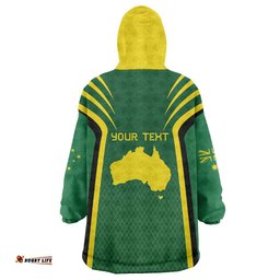 Australia Day 26 January Personalised Wearable Blanket Hoodie With National Color LT9