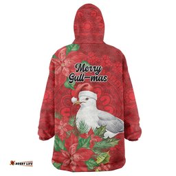 Australian Silver Gull Wearable Blanket Hoodie Aboriginal Inspired Christmas LT9