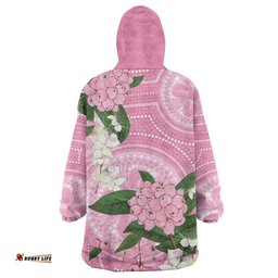 Australia Lilly Pilly Riberry Wearable Blanket Hoodie Aussie Native Flowers Indigenous Art LT14