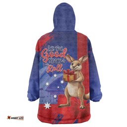 Happy Boxing Day Australia Wearable Blanket Hoodie Let The Good Time Roll! LT14