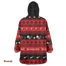 New Zealand Darts Christmas Wearable Blanket Hoodie Merry Xmas Aotearoa Maori Red LT14