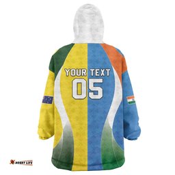 Custom India Vs Australia Cricket Wearable Blanket Hoodie Final Matchup LT05