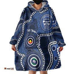 Geelong Cats NAIDOC Week 2026 Personalised Wearable Blanket Hoodie 50 Years of Deadly Aboriginal Art LT14