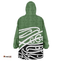 Green Fern New Zealand Kowhai Ngutukak Wearable Blanket Hoodie LT9