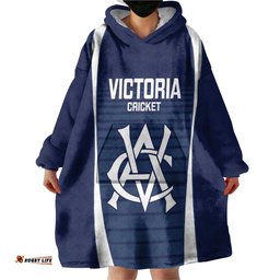 Custom Victoria Cricket Wearable Blanket Hoodie Go Champions - Sporty Style LT14