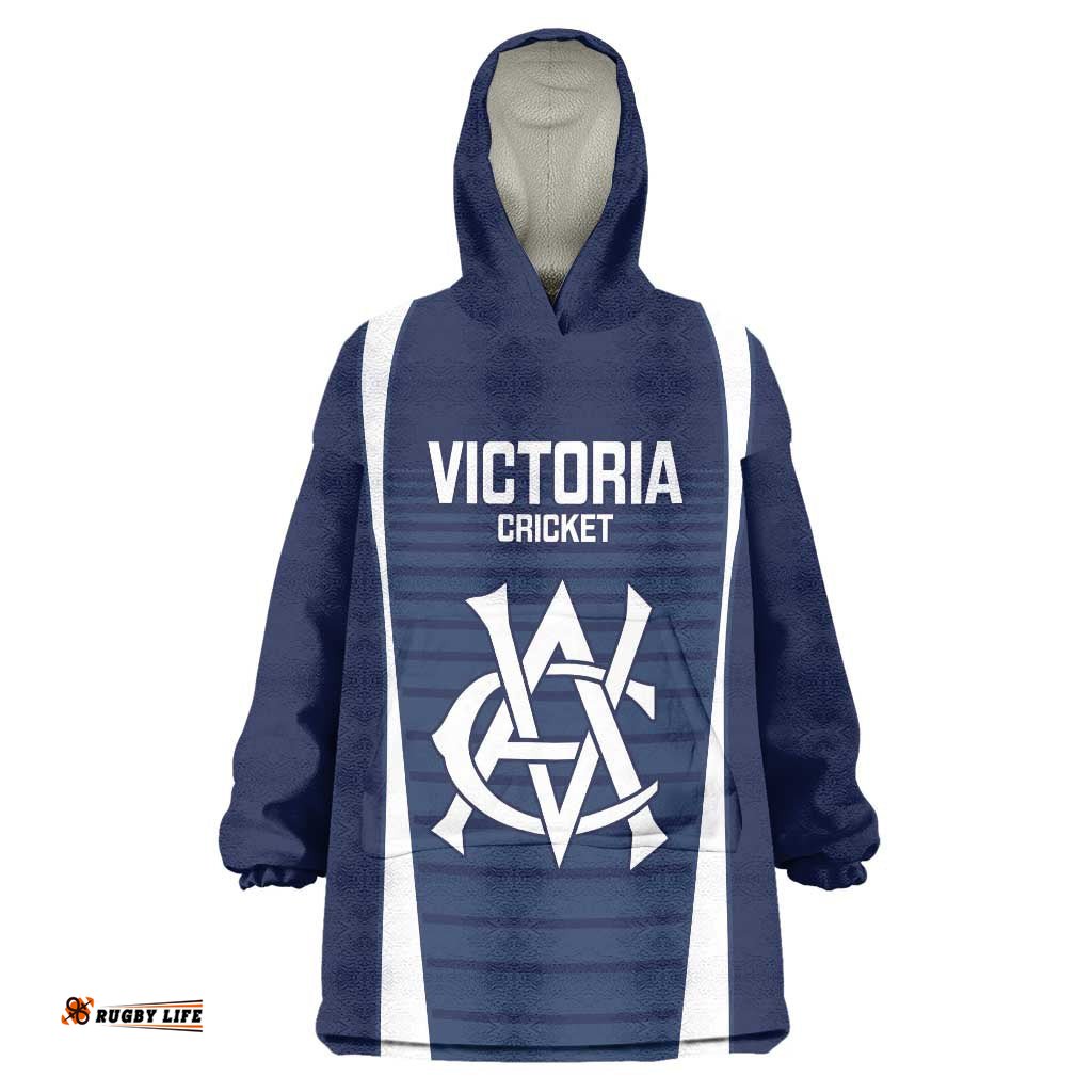 Custom Victoria Cricket Wearable Blanket Hoodie Go Champions - Sporty Style LT14