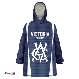 Custom Victoria Cricket Wearable Blanket Hoodie Go Champions - Sporty Style LT14