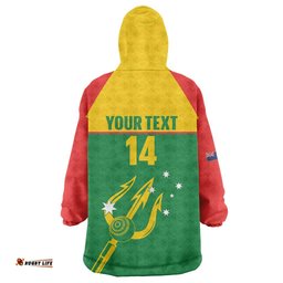 Custom Tasmania Bowls Australia Wearable Blanket Hoodie Go Tasmanian Tridents LT14