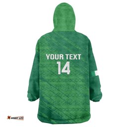 Custom Ireland Cricket Wearable Blanket Hoodie Irish Celtic Knot - National Color LT14