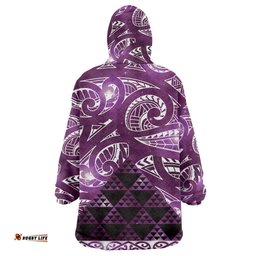 Matariki New Zealand Wearable Blanket Hoodie NZ Niho Taniwha Maori New Year Purple Galaxy LT14