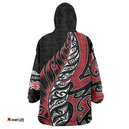 Koru Fern New Zealand Wearable Blanket Hoodie Maori Tribal Pattern LT9