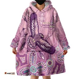 NAIDOC Week - 50 Years Deadly Wearable Blanket Hoodie Pastel Wings LT7