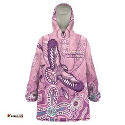 NAIDOC Week - 50 Years Deadly Wearable Blanket Hoodie Pastel Wings LT7
