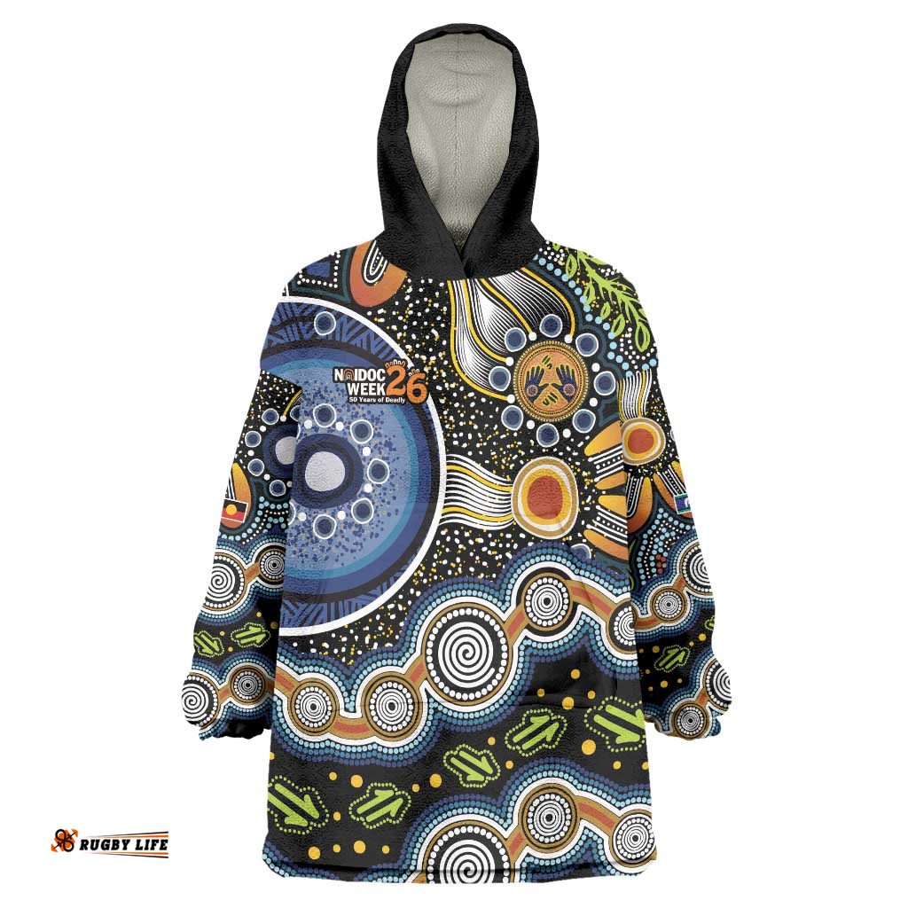 NAIDOC Deadly 50 Years Wearable Blanket Hoodie Aboriginal and Torres Strait Islander LT9