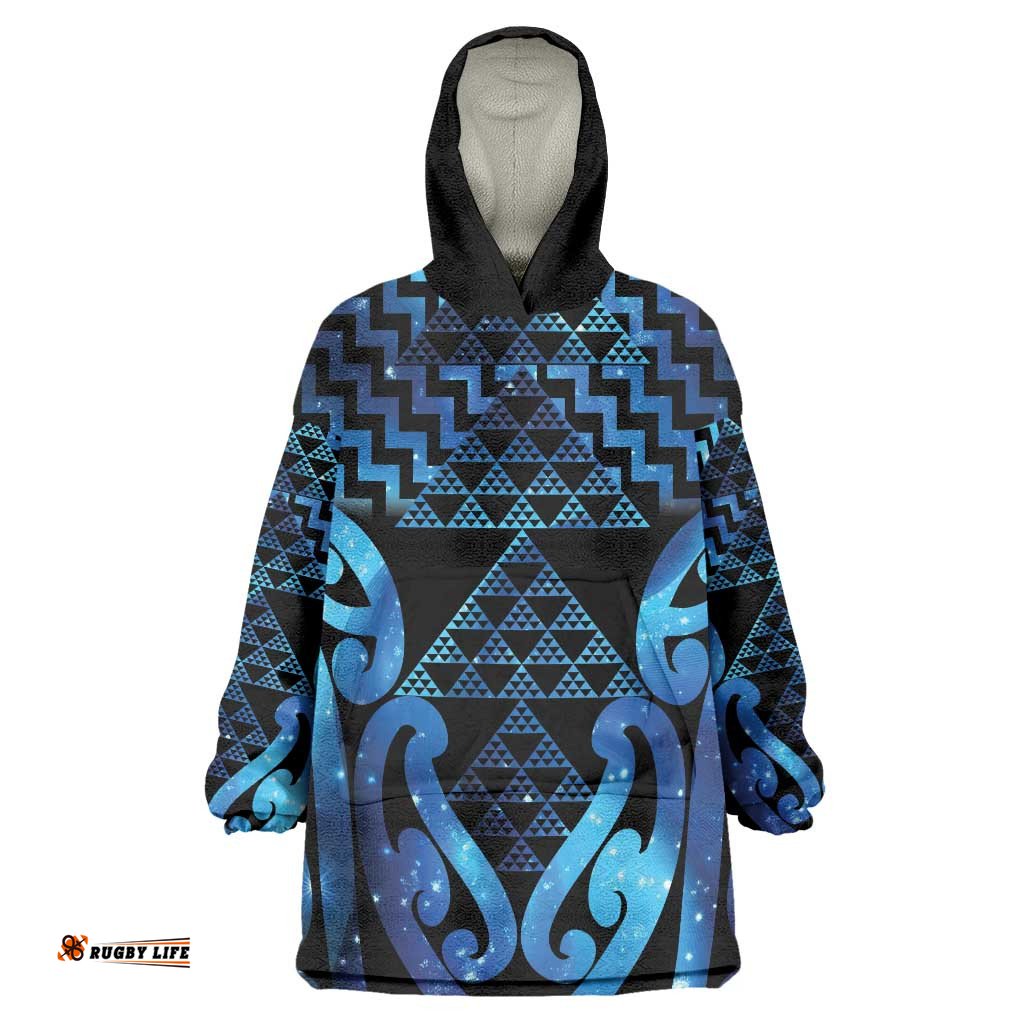 Taniko Motifs Matariki New Zealand Wearable Blanket Hoodie NZ Niho Taniwha Poutama LT14