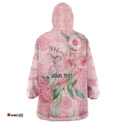 Personalized Pink Galah Fight for Hope and Healing Wearable Blanket Hoodie Australias Breast Cancer Awareness LT9