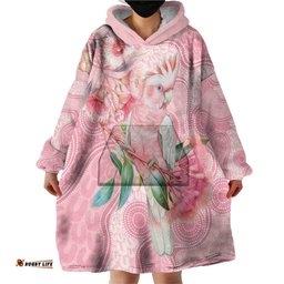 Personalized Pink Galah Fight for Hope and Healing Wearable Blanket Hoodie Australias Breast Cancer Awareness LT9