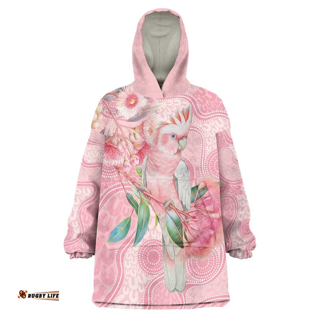 Personalized Pink Galah Fight for Hope and Healing Wearable Blanket Hoodie Australias Breast Cancer Awareness LT9