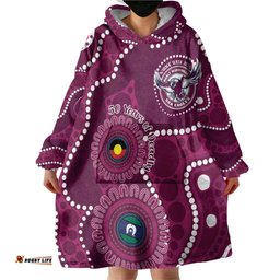Sea Eagles NAIDOC Week 2026 Personalised Wearable Blanket Hoodie 50 Years of Deadly Aboriginal Art LT14