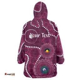 Sea Eagles NAIDOC Week 2026 Personalised Wearable Blanket Hoodie 50 Years of Deadly Aboriginal Art LT14