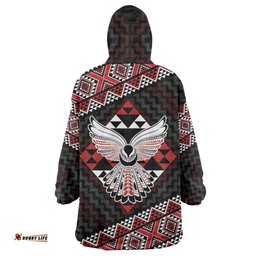 Taniko Aotearoa Wearable Blanket Hoodie Poutama Mix Piwakawaka - Ver02 LT7
