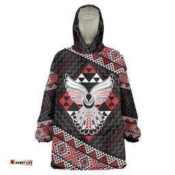 Taniko Aotearoa Wearable Blanket Hoodie Poutama Mix Piwakawaka - Ver02 LT7