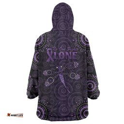 Purple Dragonfly Aboriginal of Hope Wearable Blanket Hoodie Australian Epilepsy Awareness LT9