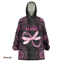 Personalized Pink Dragonfly Aboriginal of Hope Wearable Blanket Hoodie Australias Breast Cancer Awareness LT9