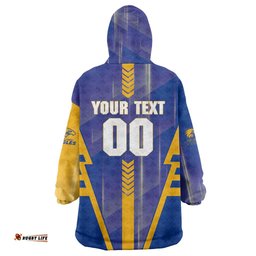 Personalized West Coast Eagles Wearable Blanket Hoodie Modern Geometric Sports Graphic Style TS04