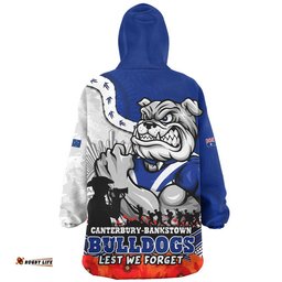 RugbyLife Canterbury-Bankstown Bulldogs Snug Hoodie Anzac Day Remembrance Of Courage Loyalty Valor
