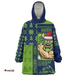 RugbyLife Canberra Raiders Snug Hoodie Christmas Magic Knit Style Winter Glow