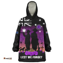 RugbyLife Australia Snug Hoodie Anzac Day Remembering Service Animals Sacrifice